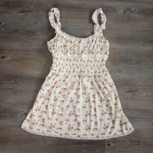 For Love & Lemons White Floral Coquette Dress